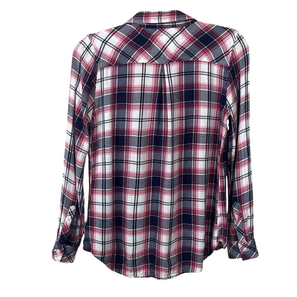 Rails Women’s Size S Hunter Flannel Shirt 100% Cotton Soft Rogue Navy Plaid - Picture 5 of 10